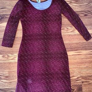 Mudd body con knee length dress